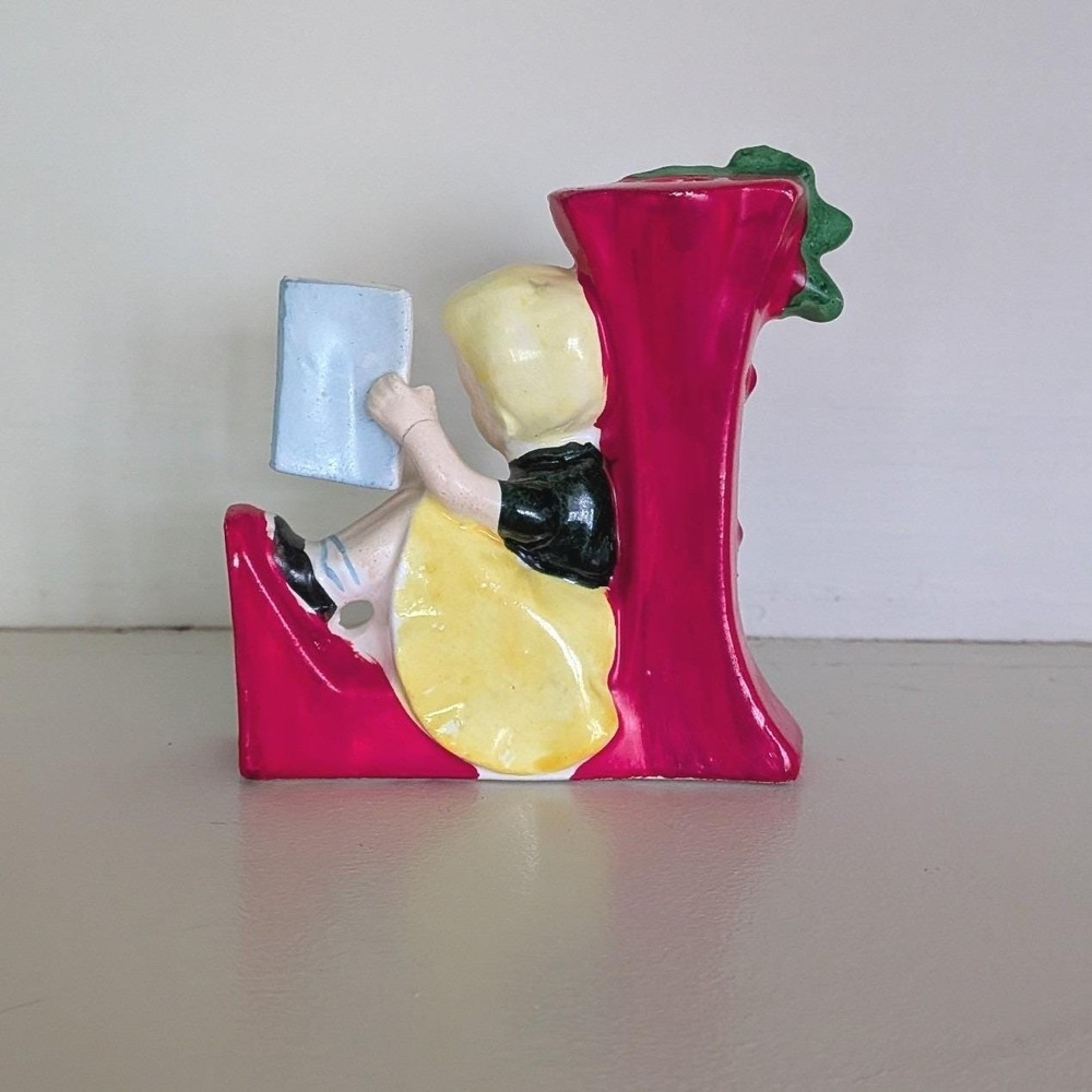 Vintage Tilso Japan Ceramic NOEL Christmas Kids Candle Holder Set 53/102 Kitsch - Picture 12 of 13